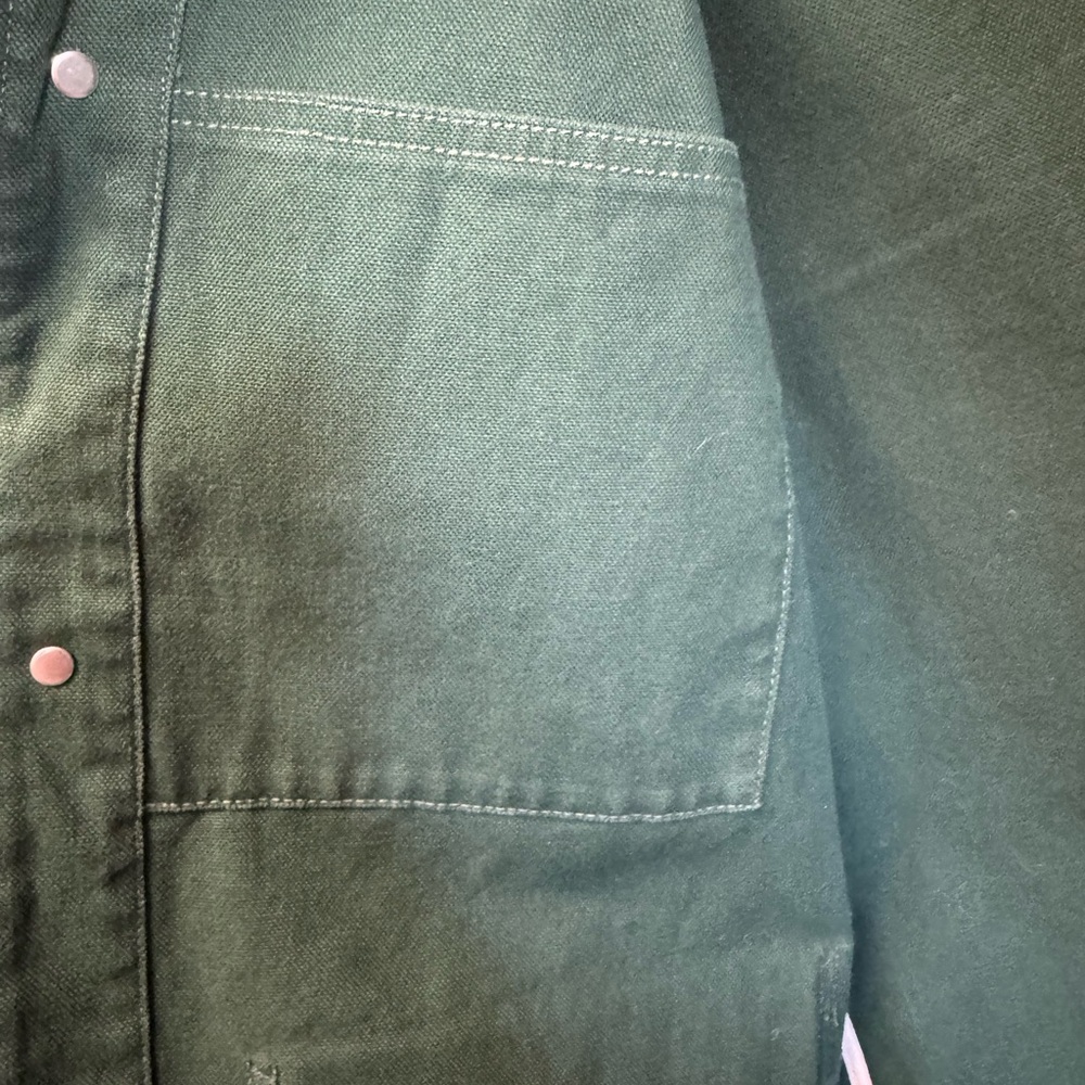 Wallace & Barnes Duck Canvas Utility Chore Jacket Green Mens medium J Crew Coat - Picture 11 of 15